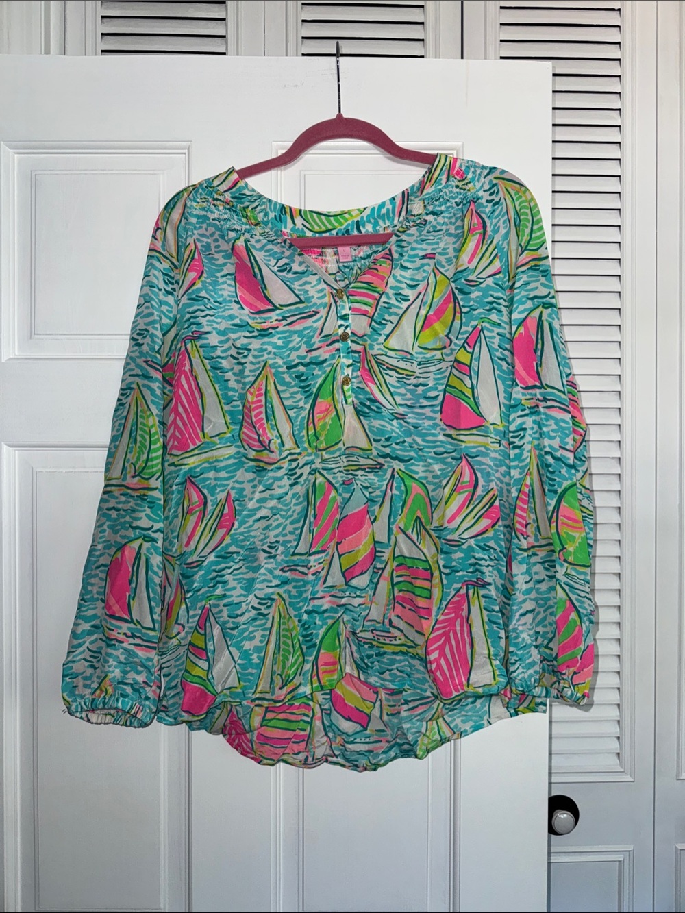 Lilly Pulitzer Silk Elsa Blouse L